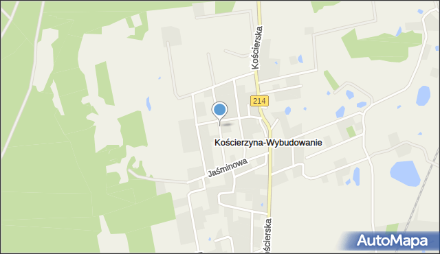 Kościerzyna-Wybudowanie, Liliowa, mapa Kościerzyna-Wybudowanie