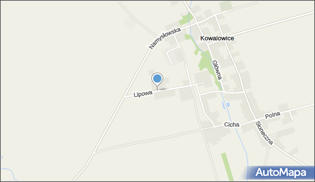 Kowalowice, Lipowa, mapa Kowalowice