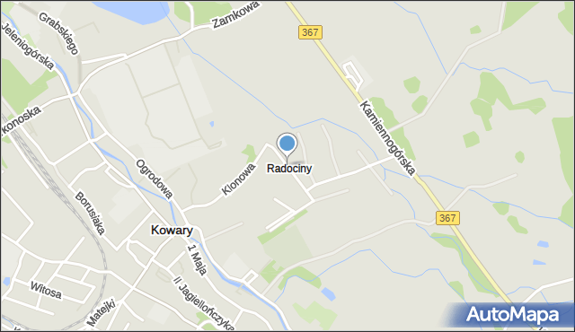 Kowary powiat karkonoski, Lipowa, mapa Kowary powiat karkonoski