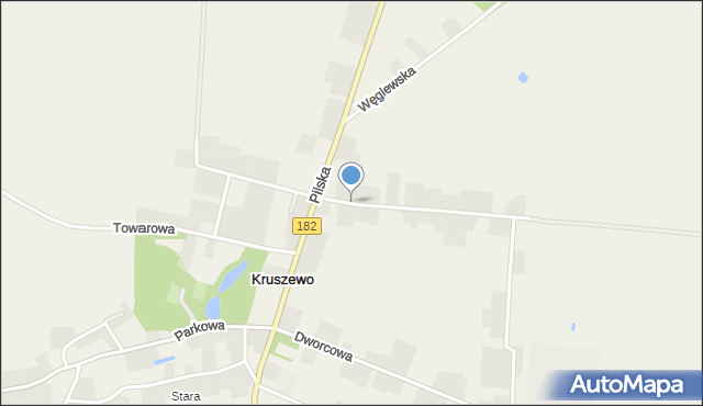 Kruszewo gmina Ujście, Lipowa, mapa Kruszewo gmina Ujście