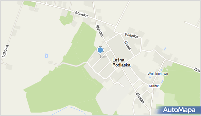 Leśna Podlaska, Lipowa, mapa Leśna Podlaska