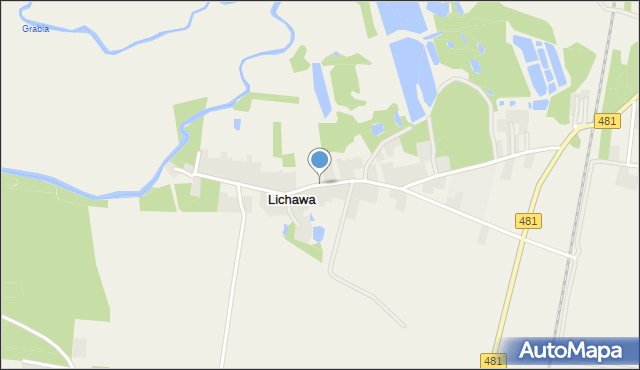 Lichawa gmina Sędziejowice, Lichawa, mapa Lichawa gmina Sędziejowice