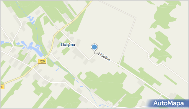 Liciążna, Liciążna, mapa Liciążna