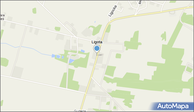 Ligota gmina Kobyla Góra, Ligota, mapa Ligota gmina Kobyla Góra