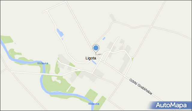 Ligota gmina Widawa, Ligota, mapa Ligota gmina Widawa