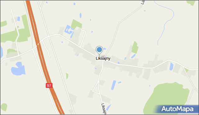 Liksajny, Liksajny, mapa Liksajny