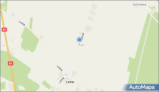 Linne gmina Dobra, Linne, mapa Linne gmina Dobra
