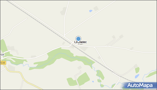 Linowiec gmina Grodziczno, Linowiec, mapa Linowiec gmina Grodziczno