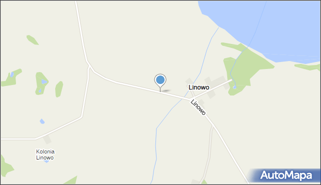 Linowo gmina Purda, Linowo, mapa Linowo gmina Purda