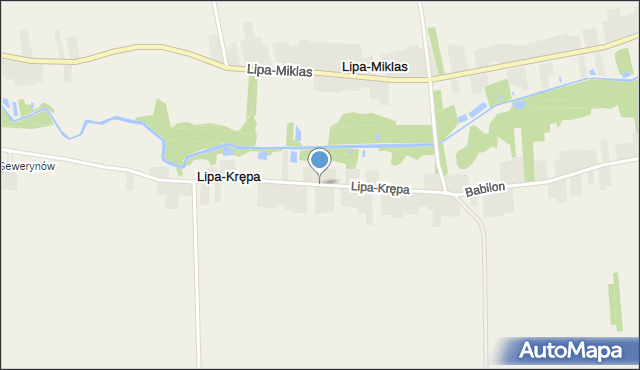 Lipa-Krępa, Lipa-Krępa, mapa Lipa-Krępa