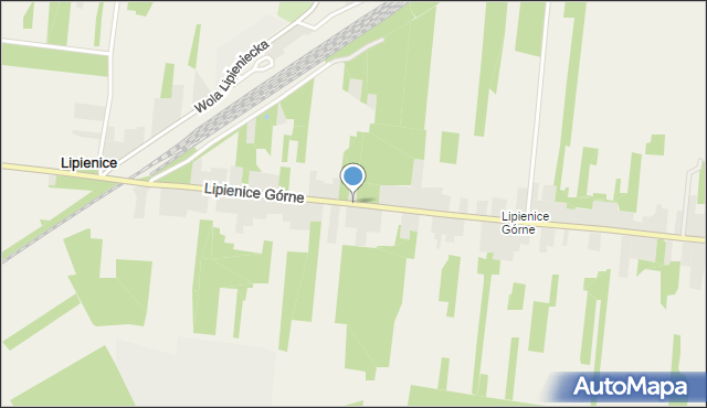 Lipienice gmina Jastrząb, Lipienice Górne, mapa Lipienice gmina Jastrząb