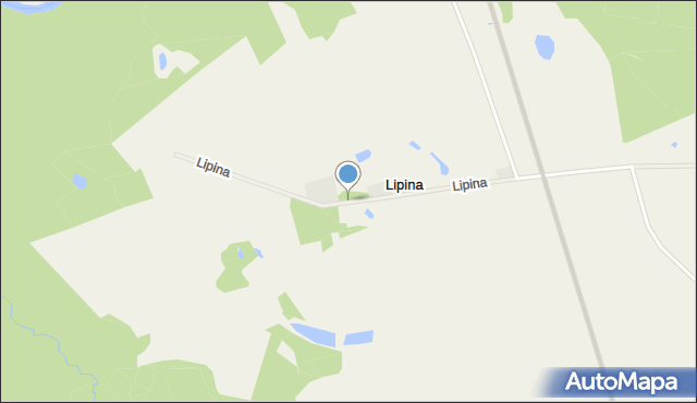 Lipina gmina Bartoszyce, Lipina, mapa Lipina gmina Bartoszyce