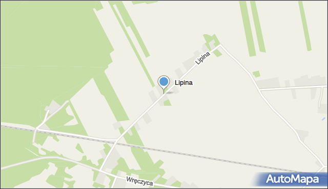 Lipina gmina Pajęczno, Lipina, mapa Lipina gmina Pajęczno