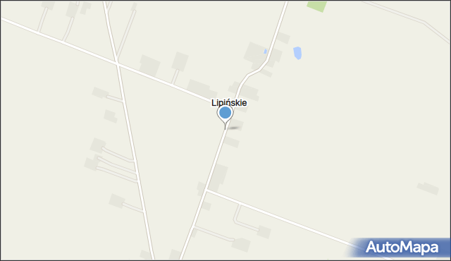 Lipińskie gmina Gąbin, Lipińskie, mapa Lipińskie gmina Gąbin
