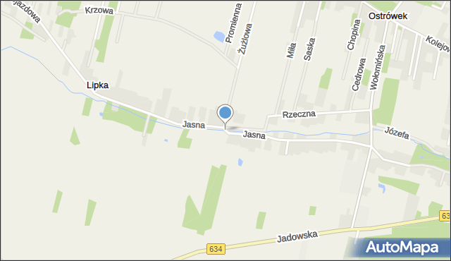 Lipka gmina Klembów, Lipka, mapa Lipka gmina Klembów