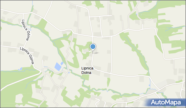 Lipnica Dolna gmina Brzyska, Lipnica Dolna, mapa Lipnica Dolna gmina Brzyska