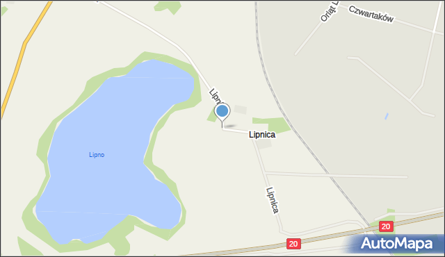 Lipnica gmina Szczecinek, Lipnica, mapa Lipnica gmina Szczecinek