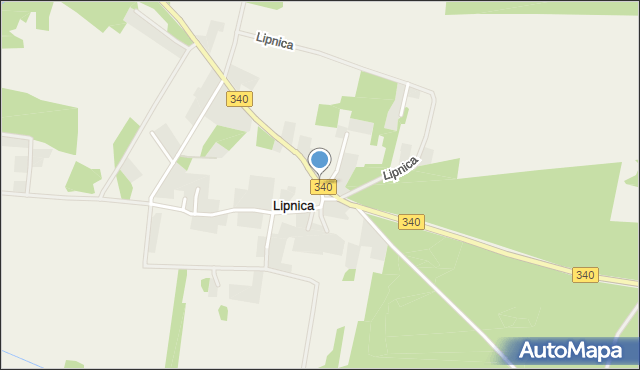 Lipnica gmina Wołów, Lipnica, mapa Lipnica gmina Wołów