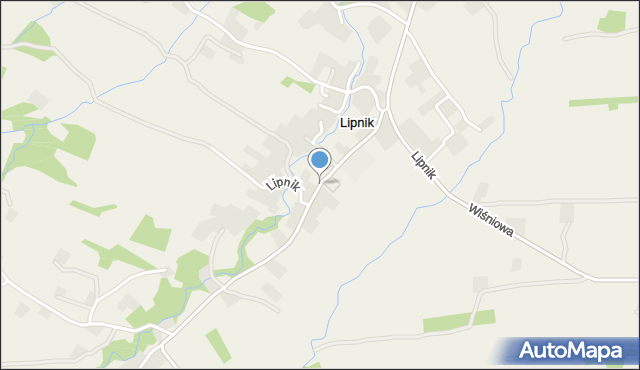Lipnik gmina Wiśniowa, Lipnik, mapa Lipnik gmina Wiśniowa