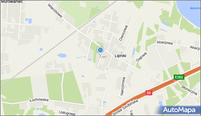 Lipniki gmina Białe Błota, Liliowa, mapa Lipniki gmina Białe Błota