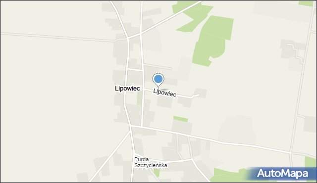 Lipowiec gmina Szczytno, Lipowiec, mapa Lipowiec gmina Szczytno