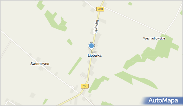 Lipówka gmina Działoszyce, Lipówka, mapa Lipówka gmina Działoszyce