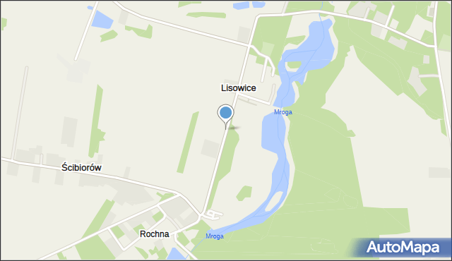 Lisowice gmina Koluszki, Lisowice, mapa Lisowice gmina Koluszki
