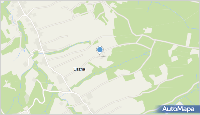 Liszna gmina Sanok, Liszna, mapa Liszna gmina Sanok