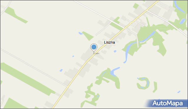 Liszna gmina Sławatycze, Liszna, mapa Liszna gmina Sławatycze