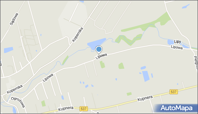 Lubawa, Lipowa, mapa Lubawa