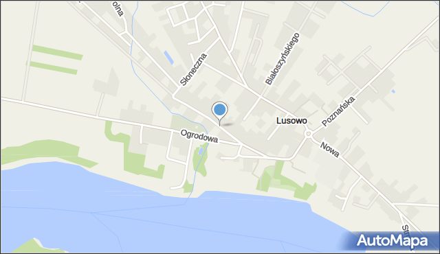 Lusowo, Lipowa, mapa Lusowo