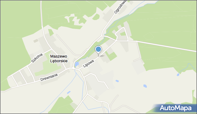 Maszewo Lęborskie, Lipowa, mapa Maszewo Lęborskie