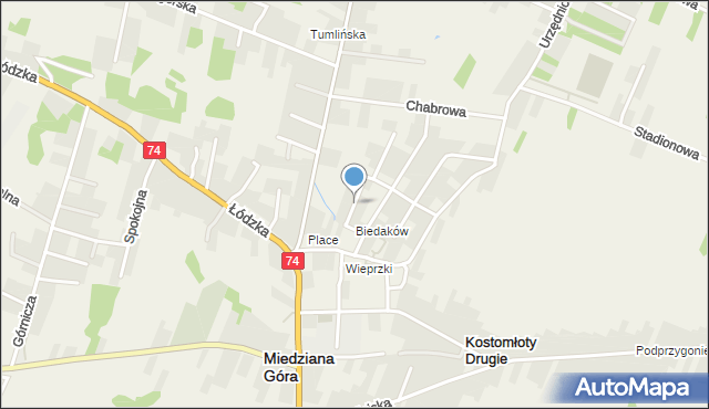 Miedziana Góra powiat kielecki, Liliowa, mapa Miedziana Góra powiat kielecki