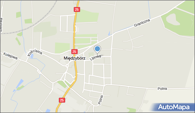 Międzybórz powiat oleśnicki, Lipowa, mapa Międzybórz powiat oleśnicki