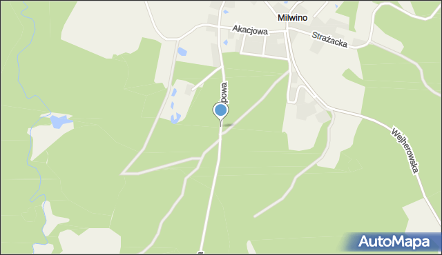 Milwino, Lipowa, mapa Milwino