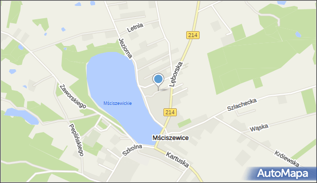 Mściszewice, Lipowa, mapa Mściszewice