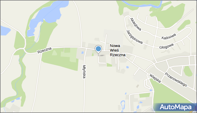 Nowa Wieś Rzeczna, Lipowa, mapa Nowa Wieś Rzeczna