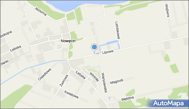 Nowęcin, Lipowa, mapa Nowęcin