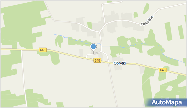 Obrytki gmina Przytuły, Lipowa, mapa Obrytki gmina Przytuły