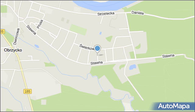 Obrzycko, Lipowa, mapa Obrzycko