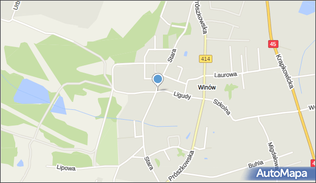 Opole, Ligudy, ks., mapa Opola