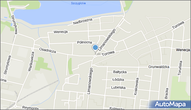 Ostrów Wielkopolski, Limanowskiego Bolesława, mapa Ostrów Wielkopolski