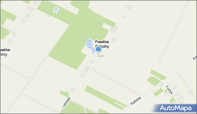 Parzniewice, Lipowa, mapa Parzniewice