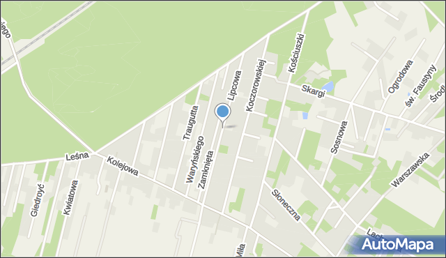 Pasek gmina Klembów, Lipcowa, mapa Pasek gmina Klembów