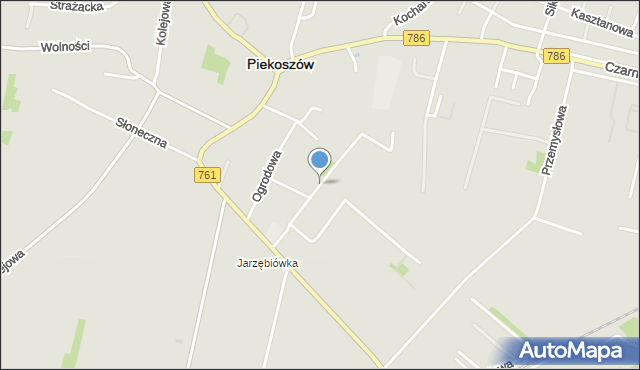 Piekoszów, Lipowa, mapa Piekoszów