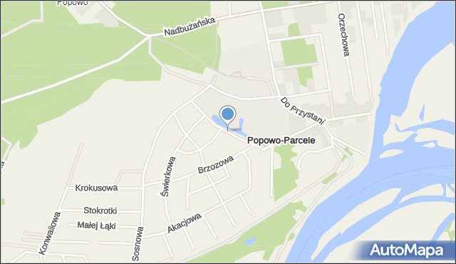 Popowo-Parcele, Lipowa, mapa Popowo-Parcele