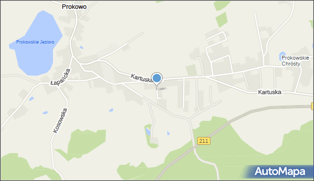 Prokowo, Lipowa, mapa Prokowo