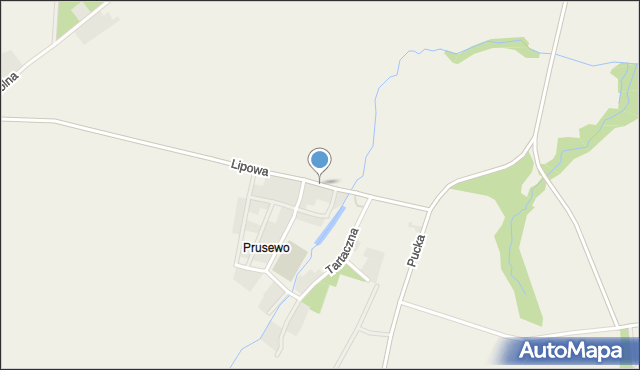 Prusewo, Lipowa, mapa Prusewo