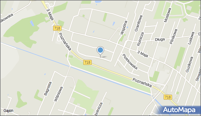 Pruszków, Lisieckiego Kazimierza, mapa Pruszków