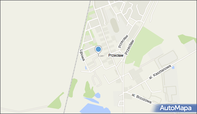 Przecław gmina Kołbaskowo, Lipowa, mapa Przecław gmina Kołbaskowo